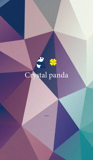 [LINE着せ替え] ネイビー : 運気上昇！クリスタルパンダの画像1