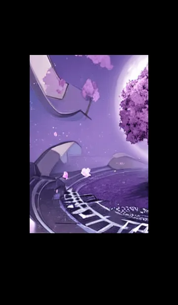 [LINE着せ替え] 月光夜桜#CM01。の画像1