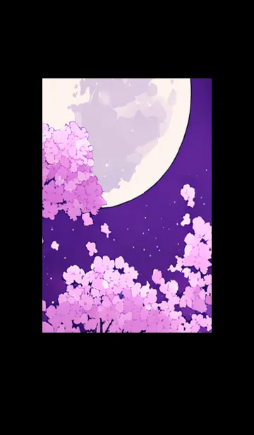 [LINE着せ替え] 月光夜桜#CK228。の画像1