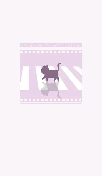 [LINE着せ替え] cat zebra crossing J-magenta (Pu3)の画像1