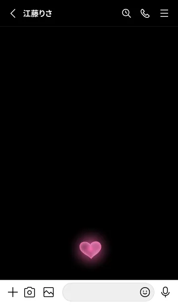 [LINE着せ替え] HEART LIGHT-BLACK-の画像2