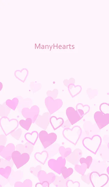 [LINE着せ替え] Many Hearts-PURPLE 10の画像1