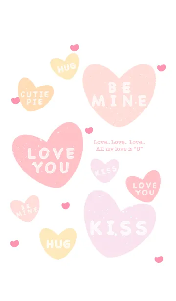 [LINE着せ替え] Wonderful pastel heart 2の画像1