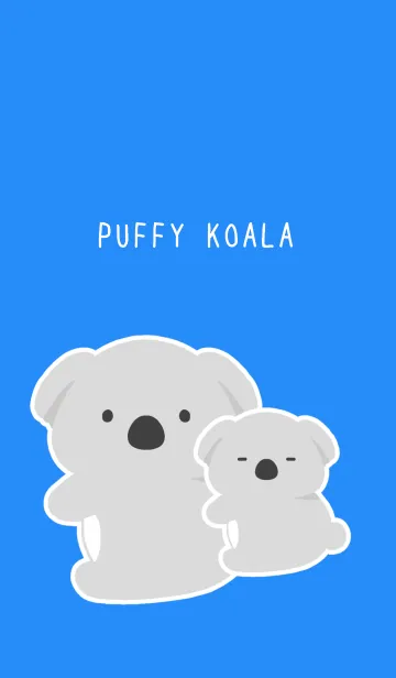 [LINE着せ替え] おんぶコアラの着せかえ/ブルー/ホワイトの画像1