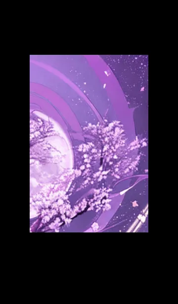 [LINE着せ替え] 月光夜桜#CM030。の画像1