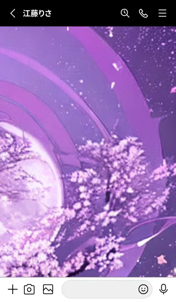 [LINE着せ替え] 月光夜桜#CM030。の画像2