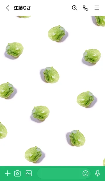 [LINE着せ替え] 野菜大好き♪キャベツ♪の画像2