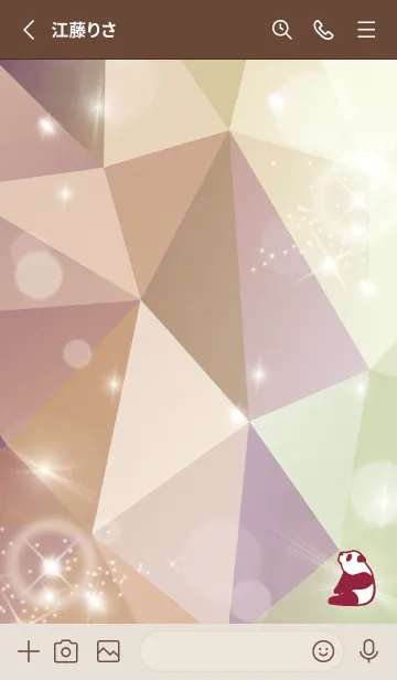 [LINE着せ替え] ボルドー : 運気上昇！クリスタルパンダの画像2