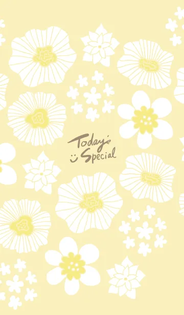 [LINE着せ替え] 白いお花と白い小花16の画像1