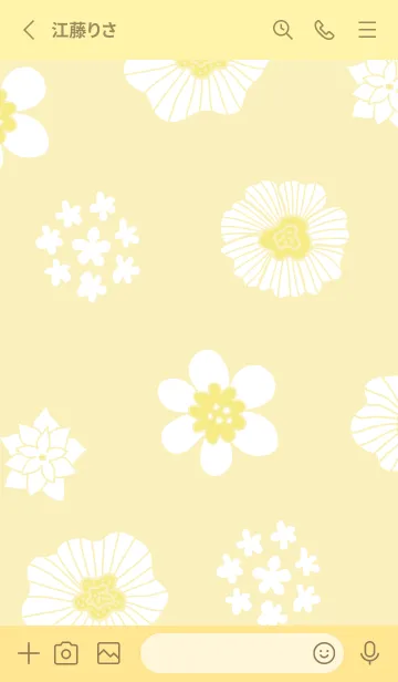 [LINE着せ替え] 白いお花と白い小花16の画像2