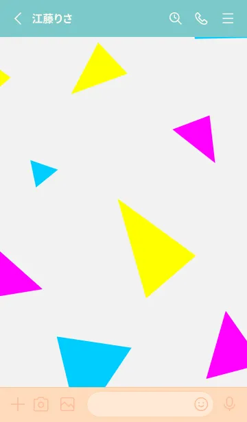 [LINE着せ替え] 3色三角14の画像2