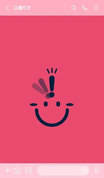 [LINE着せ替え] スマイル＆ヒラメキ フクシャパープルの画像2