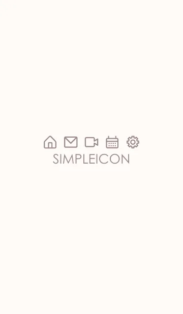 SIMPLE ICON -PINK BEIGE- 10の着せ替えメイン画像