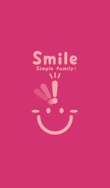 [LINE着せ替え] スマイル＆ヒラメキ 紅色の画像1