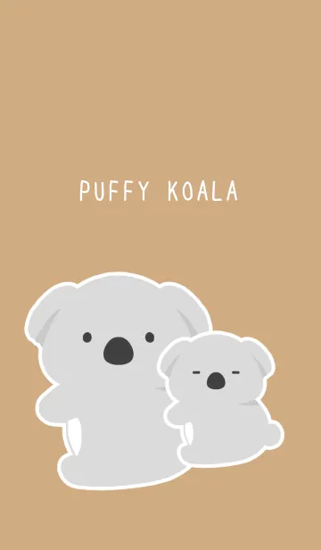 [LINE着せ替え] おんぶコアラの着せかえ/ライトブラウンの画像1