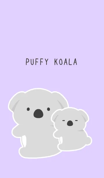 [LINE着せ替え] おんぶコアラの着せかえ/ライトパープルの画像1