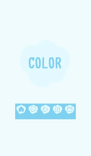 [LINE着せ替え] blue color U18の画像1