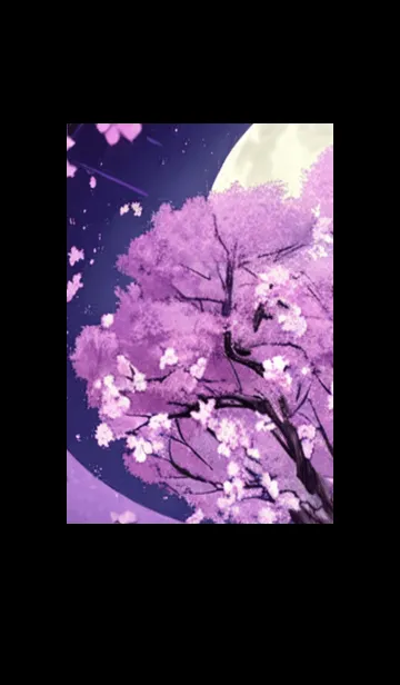 [LINE着せ替え] 月光夜桜#CN119。の画像1