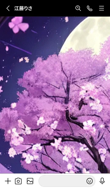 [LINE着せ替え] 月光夜桜#CN119。の画像2