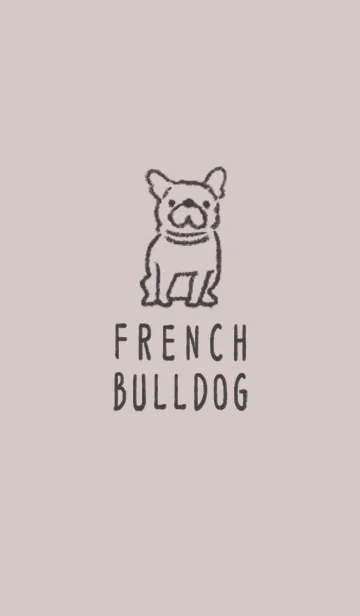 [LINE着せ替え] 落書きワンコ - フレブル - ブラウングレーの画像1