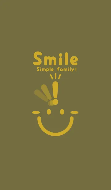 [LINE着せ替え] スマイル＆ヒラメキ 海松色の画像1