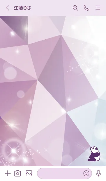 [LINE着せ替え] 紫 : 運気上昇！クリスタルパンダの画像2