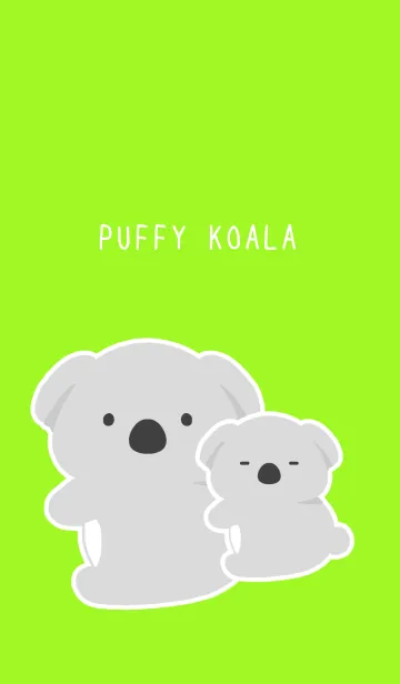 [LINE着せ替え] おんぶコアラの着せかえ/イエローグリーンの画像1