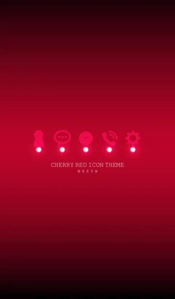 [LINE着せ替え] CHERRY RED ICON THEME -MEKYM-の画像1