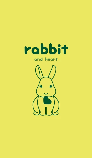 [LINE着せ替え] ウサギとハート (ジョーンシトロン)の画像1