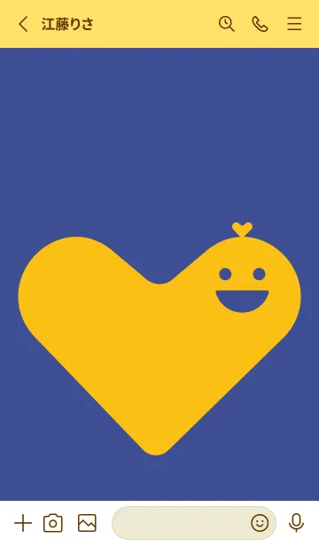 [LINE着せ替え] Heart Shape コーンフラワーブルーの画像2