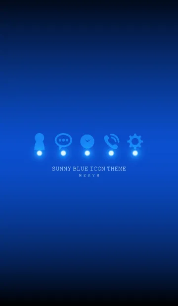 [LINE着せ替え] SUNNY BLUE ICON THEME -MEKYM-の画像1