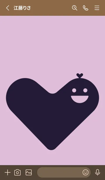 [LINE着せ替え] Heart Shape ペールライラックの画像2