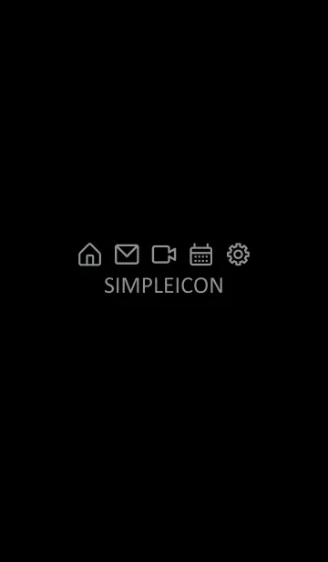 [LINE着せ替え] SIMPLE ICON -BLACK- 11の画像1