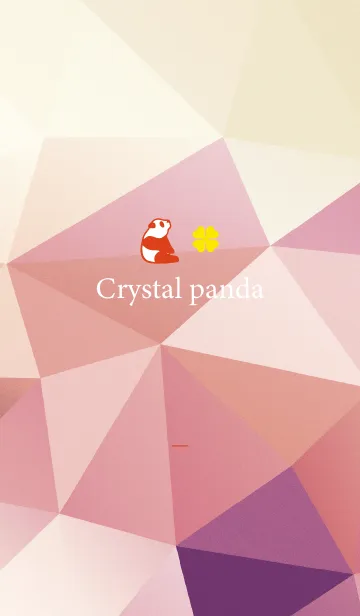 [LINE着せ替え] 赤 : 運気上昇！クリスタルパンダの画像1