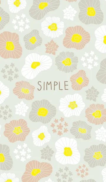 [LINE着せ替え] かわいい3色花の画像1