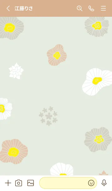 [LINE着せ替え] かわいい3色花の画像2