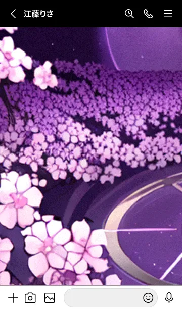 [LINE着せ替え] 月光夜桜#CN12。の画像2