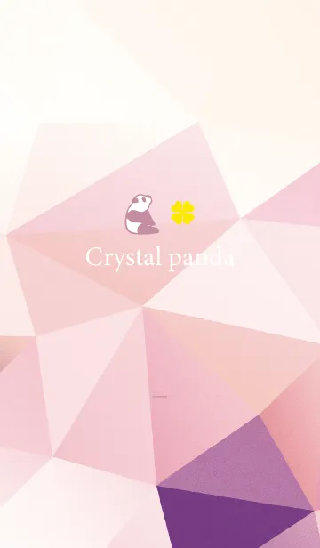 [LINE着せ替え] 薄ピンク : 運気上昇！クリスタルパンダの画像1