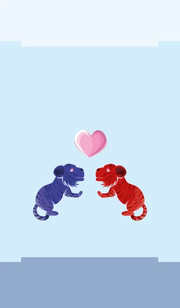 ekst blue（tiger）love red（tiger）の着せ替えメイン画像