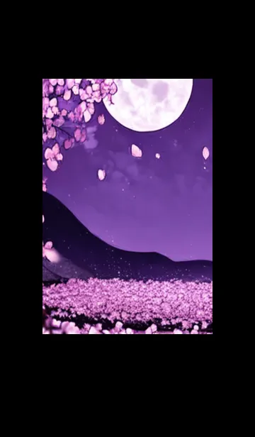 [LINE着せ替え] 月光夜桜#CN126。の画像1