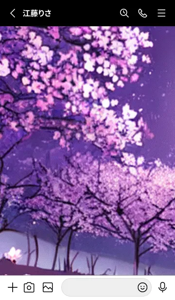[LINE着せ替え] 月光夜桜#CN125。の画像2