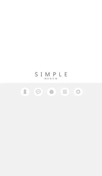 [LINE着せ替え] SIMPLE ICON WHITE.MEKYM 30の画像1
