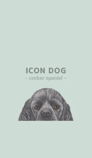 [LINE着せ替え] ICON DOG - コッカー - PASTEL GR/05の画像1