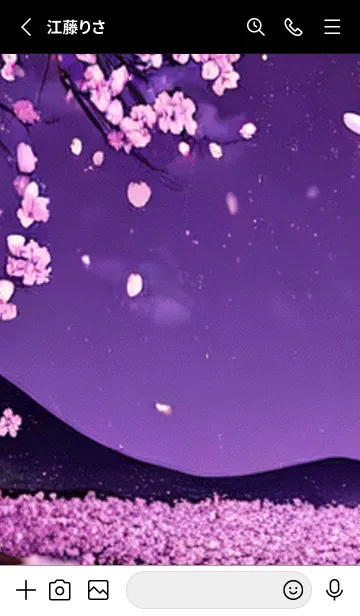 [LINE着せ替え] 月光夜桜#CN123。の画像2