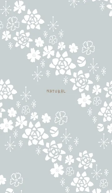 [LINE着せ替え] 花キラキラ 斜め ブルーの画像1