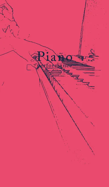 [LINE着せ替え] ピアノ演奏 フクシャパープルの画像1