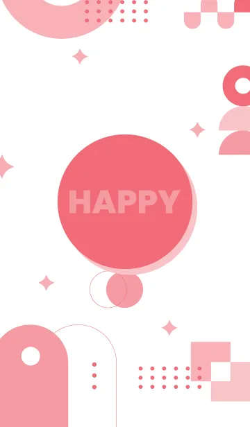 [LINE着せ替え] Happy Geometric Froly Pinkの画像1