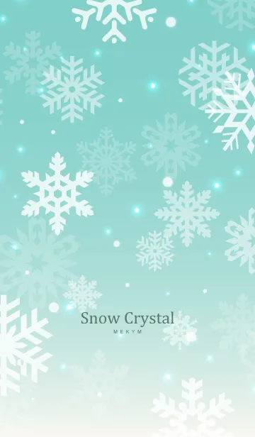 [LINE着せ替え] Snow Crystal-EMERALD GREEN.MEKYM 32の画像1