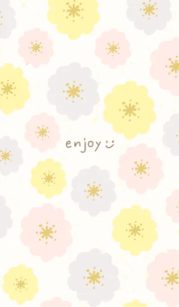 [LINE着せ替え] かわいい丸い花29の画像1