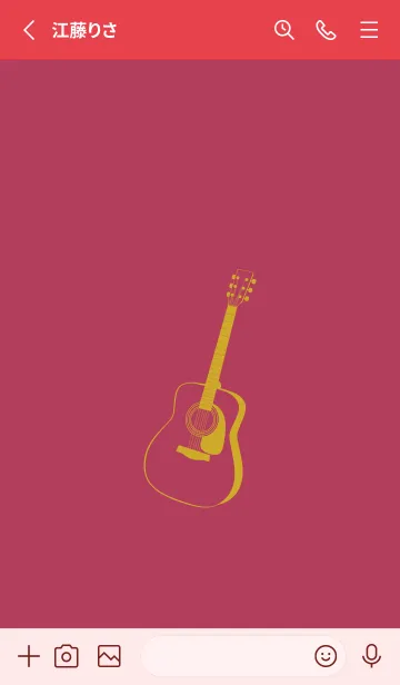 [LINE着せ替え] GUITAR COLOR ワインレッドの画像2